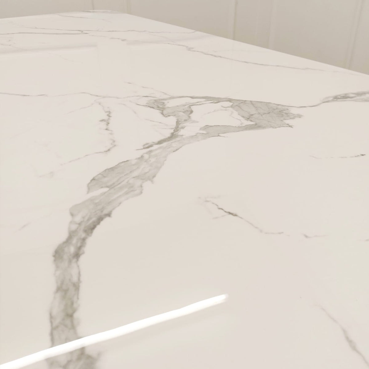2026 Valeo Gold 1.8 Dining Table with Polar White Sintered Stone Top