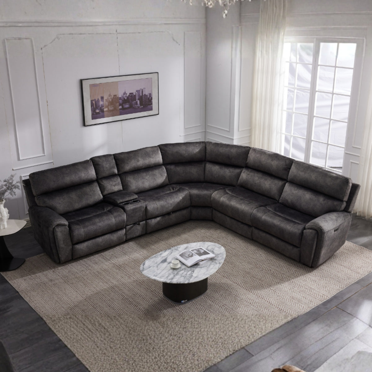 Valerie Corner, 3 Seater, 2 Seater & Chair Sofa In Grey