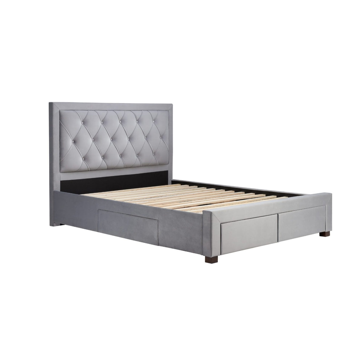 2026 Woodbury Fabric Bed - Grey Velvet