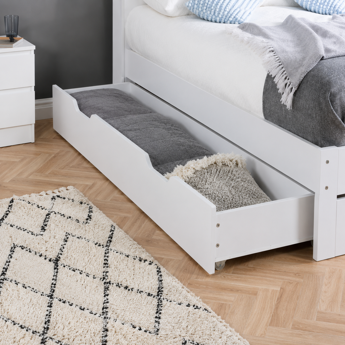 2026 Alfie Storage Bed -  White