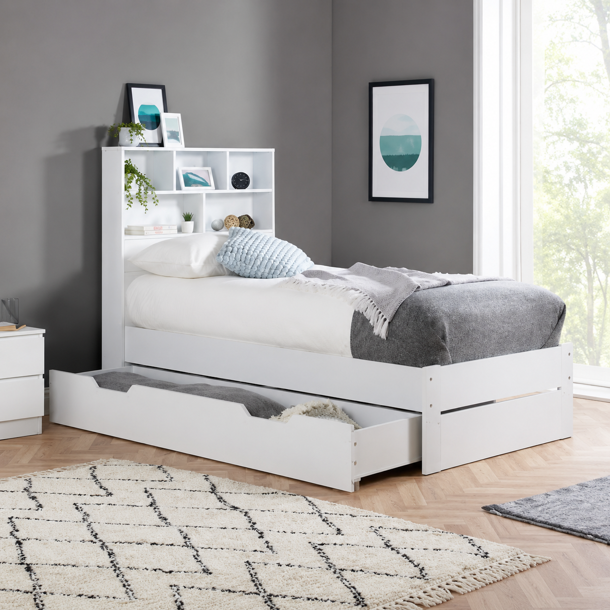 2026 Alfie Storage Bed -  White