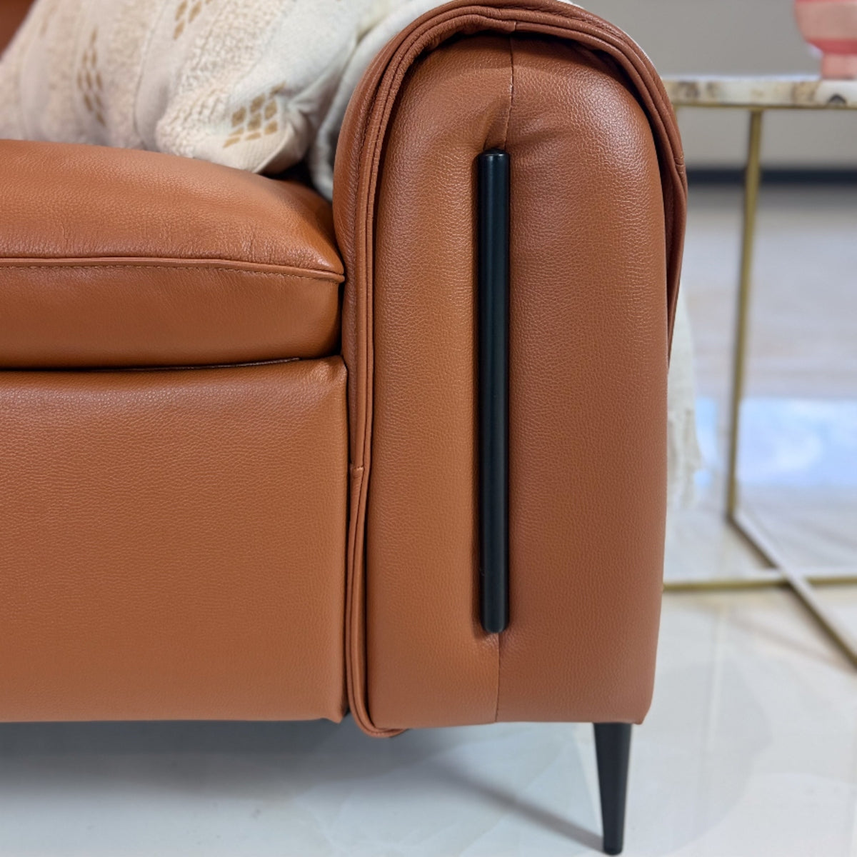 Arizona Electric Recliner Sofa Tan Large Corner