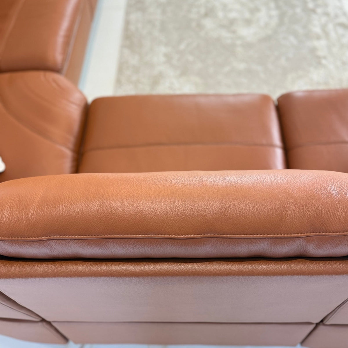Arizona Electric Recliner Sofa Tan Large Corner