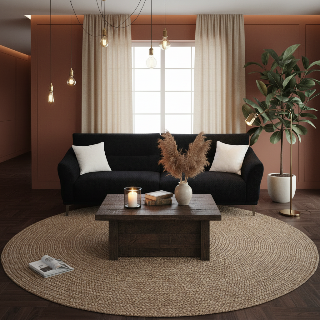 2026 Athens 4 Seater Sofa - Black Lux Boucle - Nimbus Beds