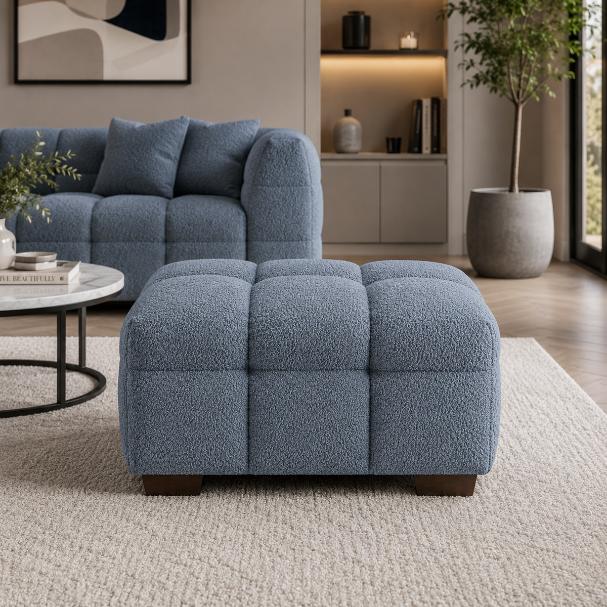 2026 Aubrey Stool -  Iron Boucle - Nimbus Beds
