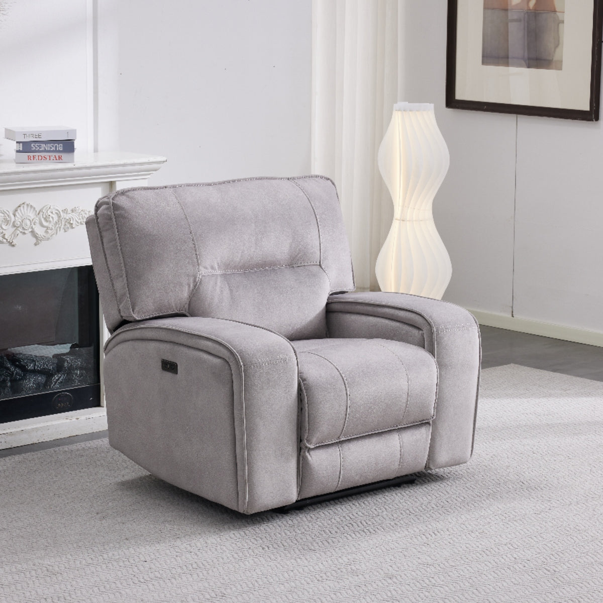 Elyana Corner with Console & Chair Sofa In Aspen Latte
