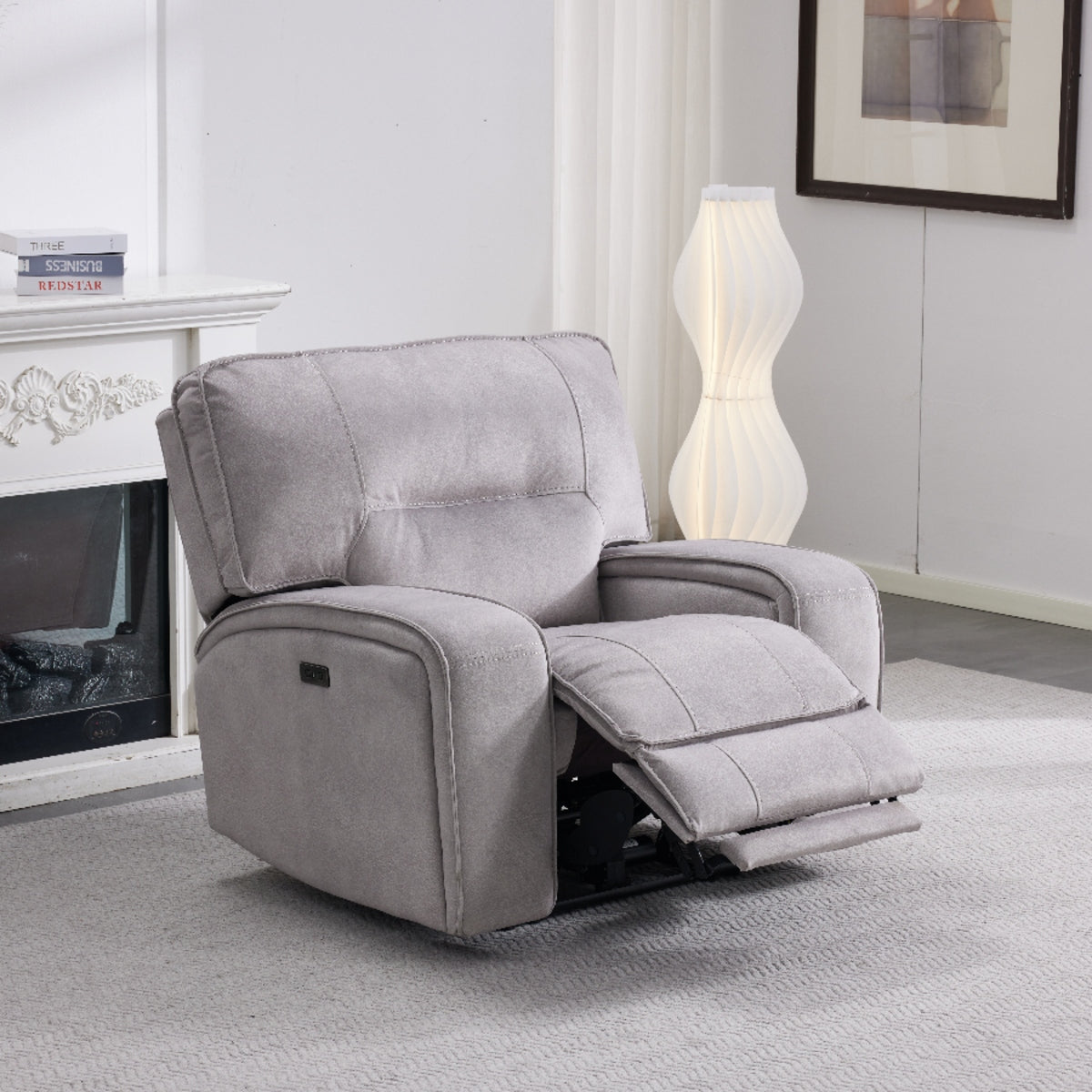Elyana Corner with Console & Chair Sofa In Aspen Latte