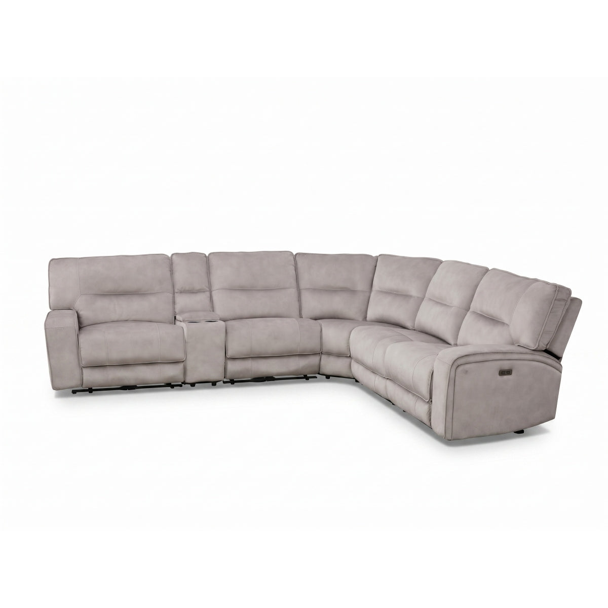 Elyana Corner with Console & Chair Sofa In Aspen Latte