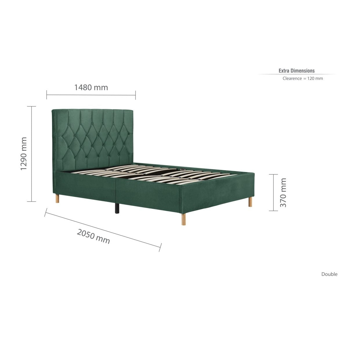 2026 Loxley Fabric Bed - Green