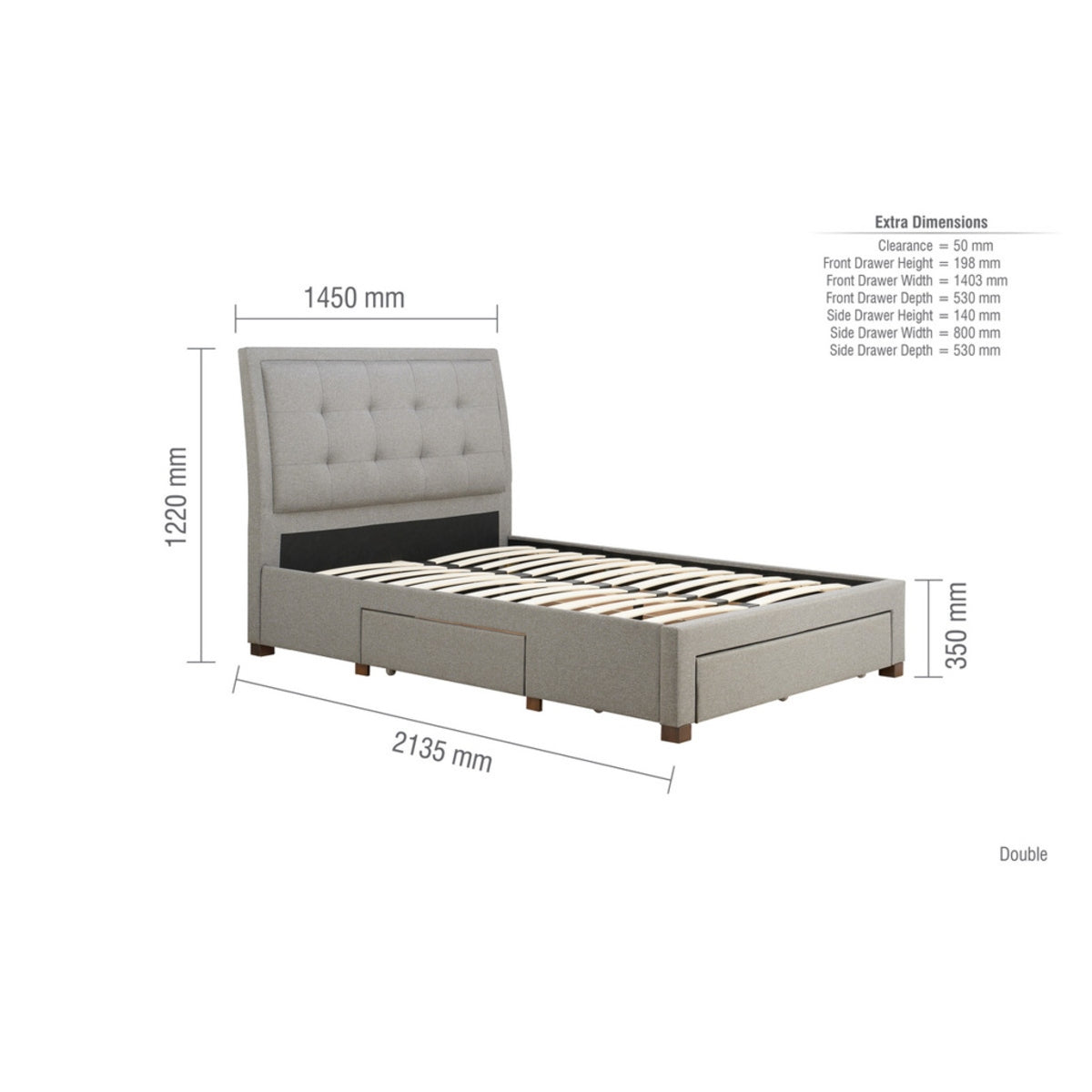 2026 Shelby Fabric Bed Grey