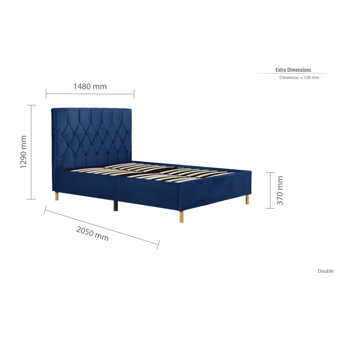 2026 Loxley Fabric Bed - Blue