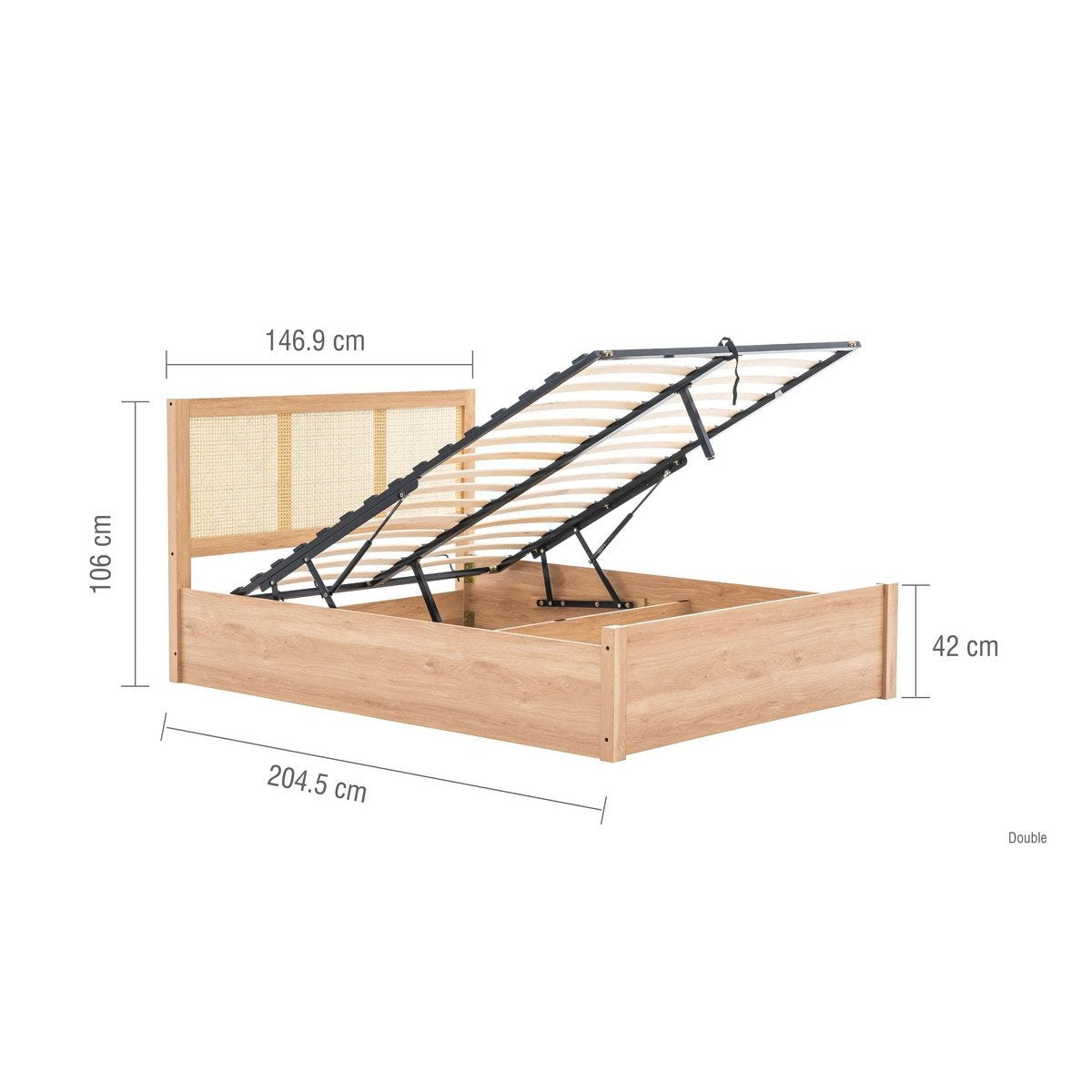 2026 Croxley Rattan Ottoman - Oak