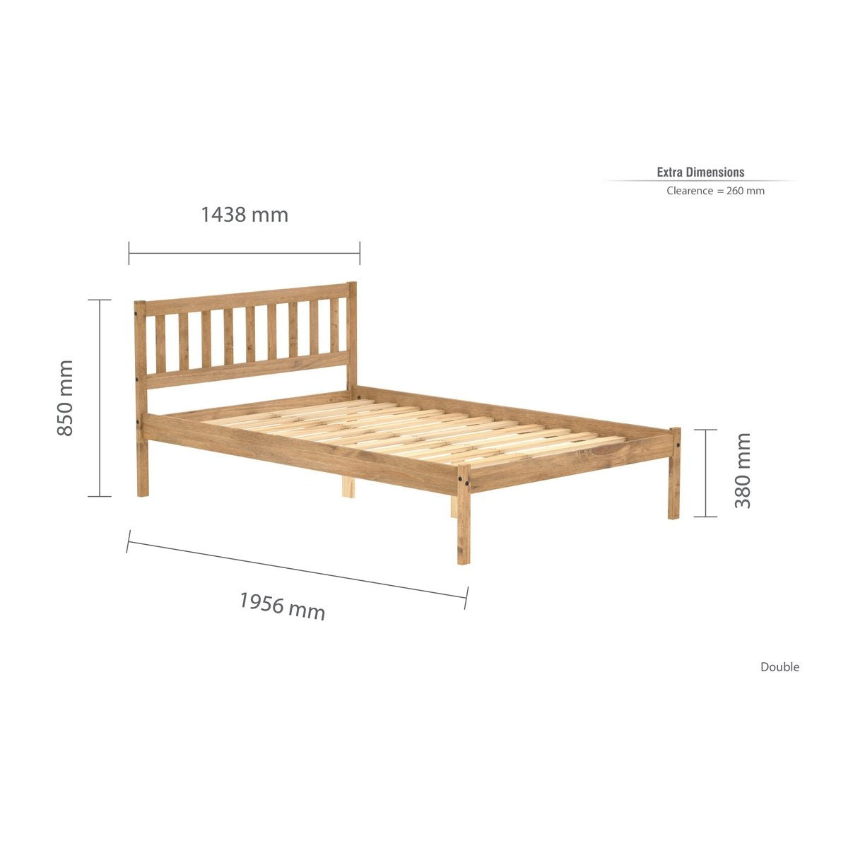 2026 Lisbon Bed - Pine