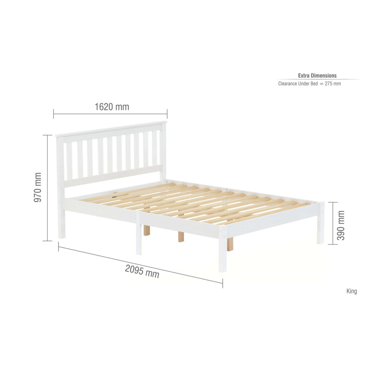 2026 Denver Low End Bed - White