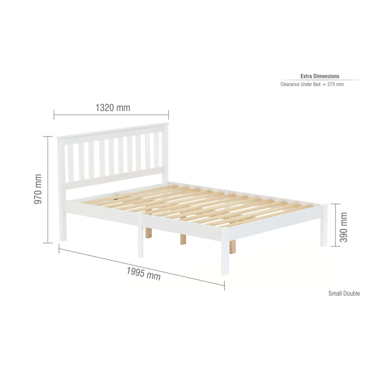 2026 Denver Low End Bed - White
