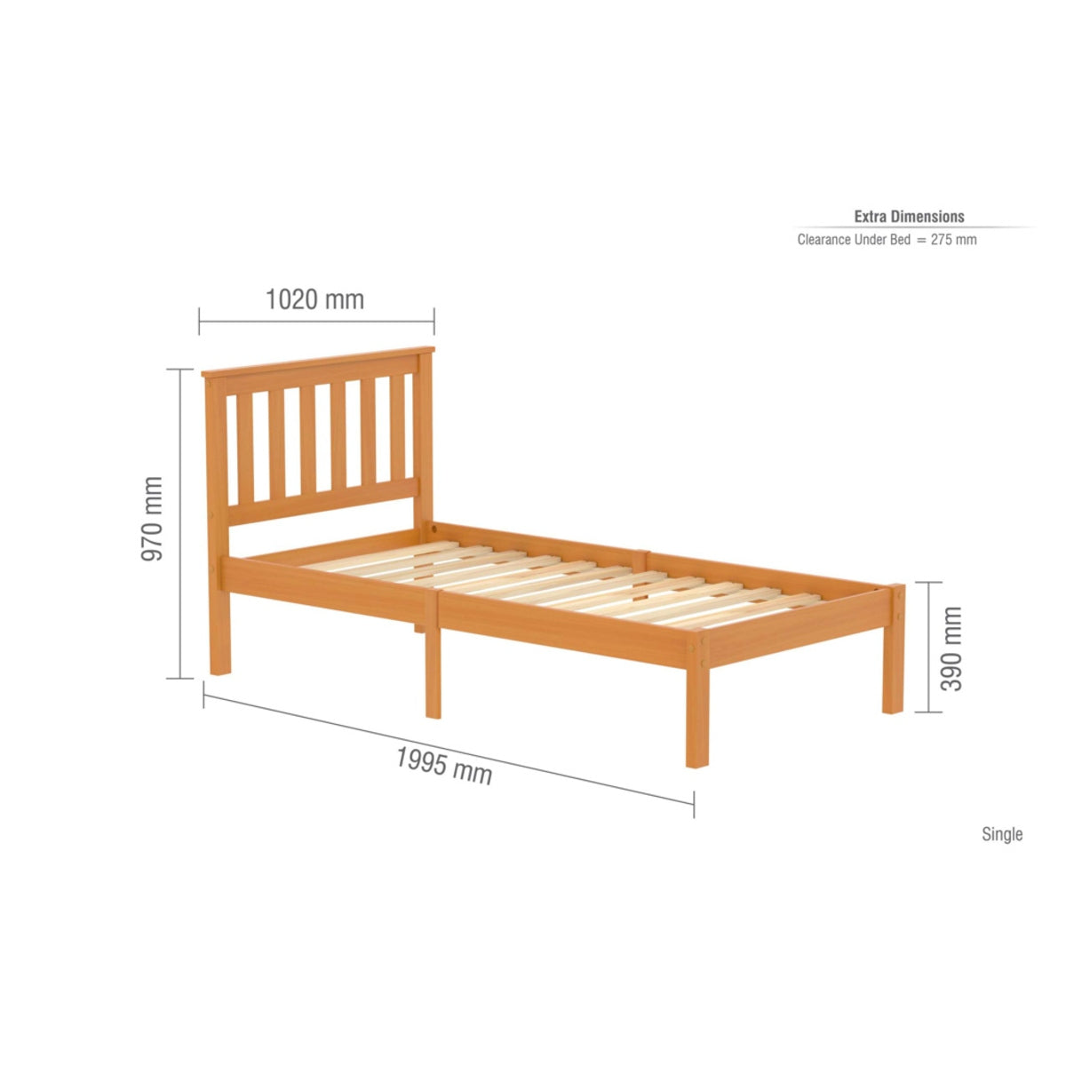 2026 Denver Low End Bed - Pine