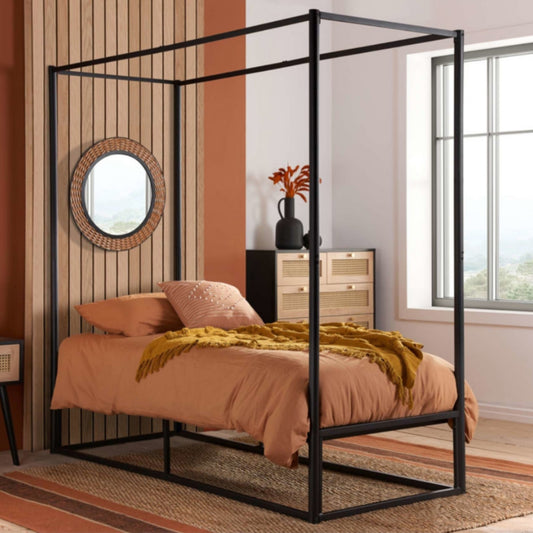 2026 Farringdon Metal 4 Poster Bed - Black