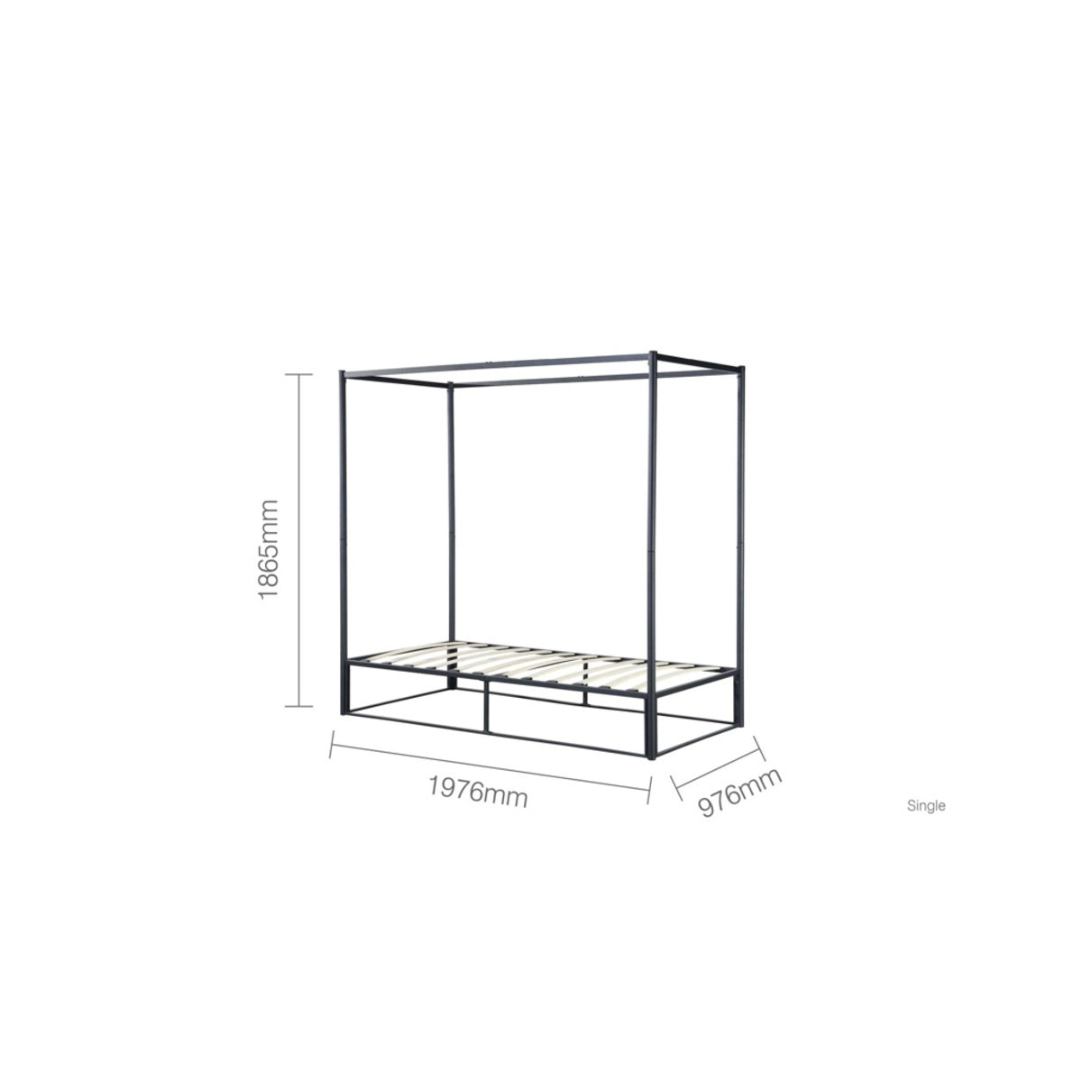 2026 Farringdon Metal 4 Poster Bed - Black