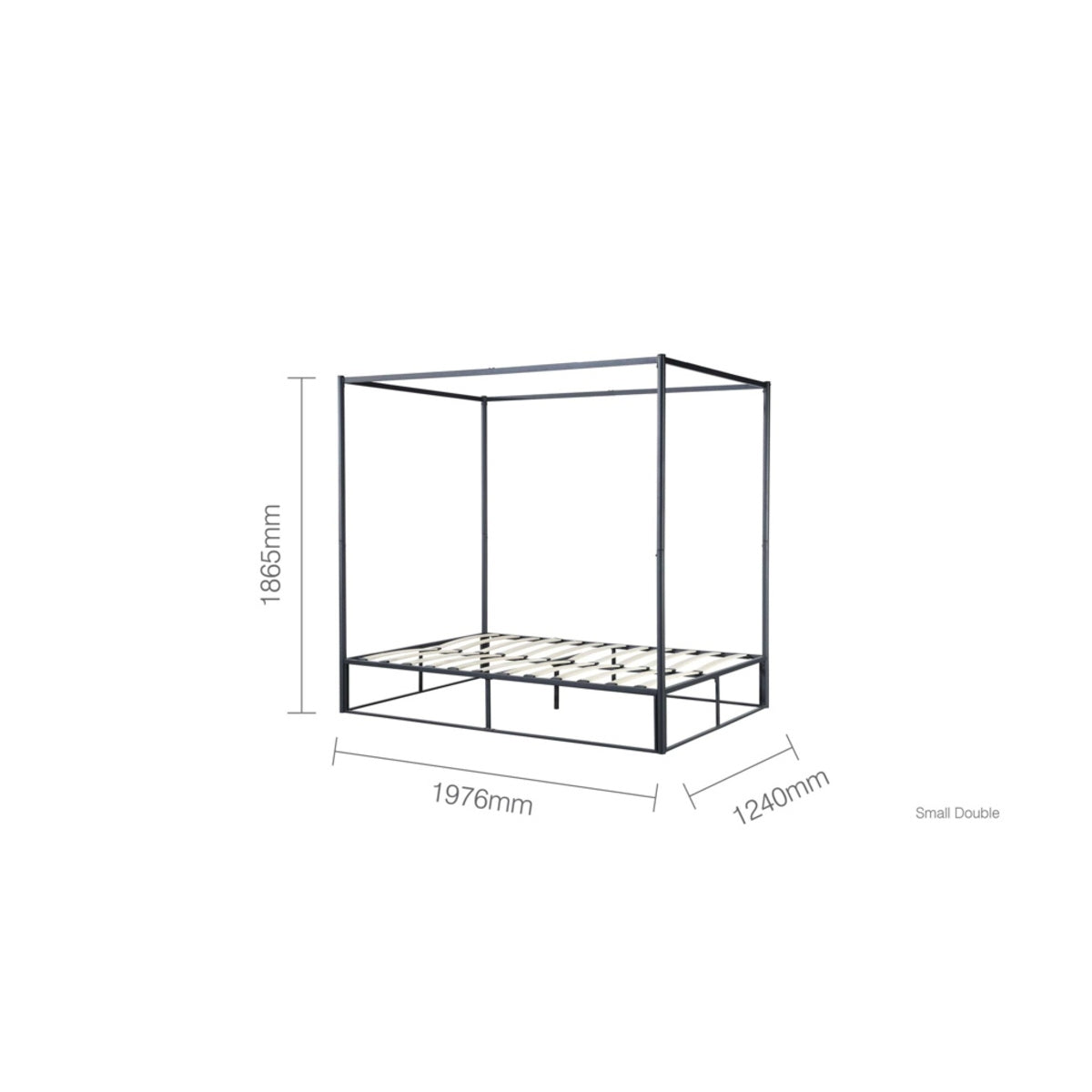 2026 Farringdon Metal 4 Poster Bed - Black