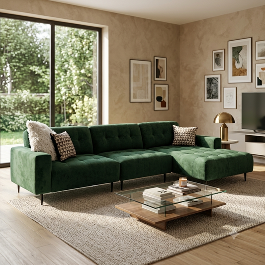 2026 Oakley 3 Piece Sofa - Emerald Green - Nimbus Beds