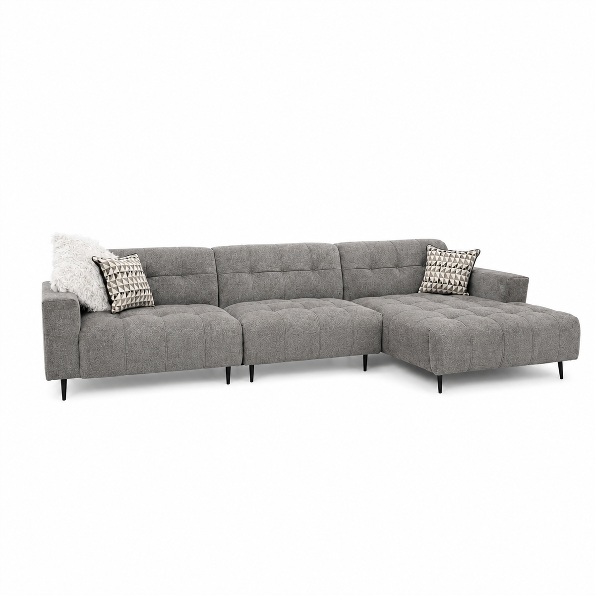 2026 Oakley 3 Piece Sofa - Grey - Nimbus Beds