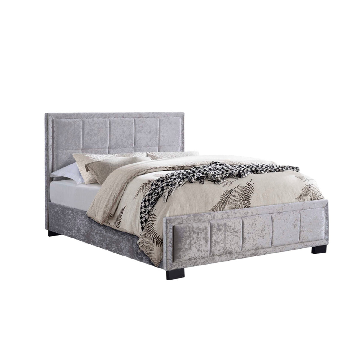 2026 Hannover Fabric Bed - Steel Crushed Velvet
