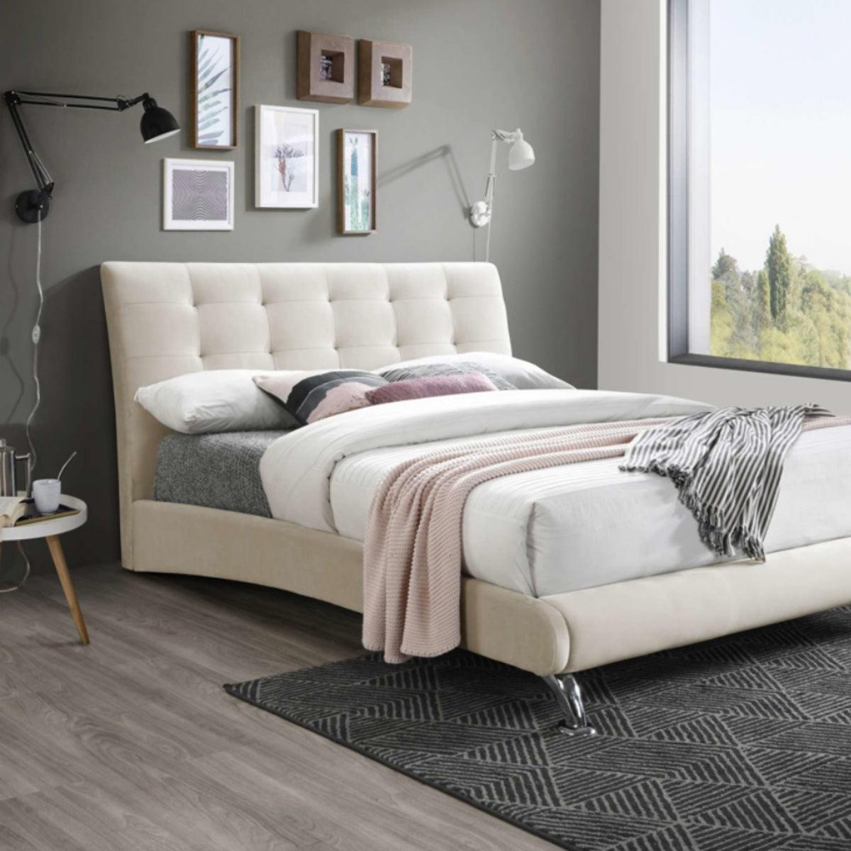 2026 Hemlock Fabric Bed - Warm Stone