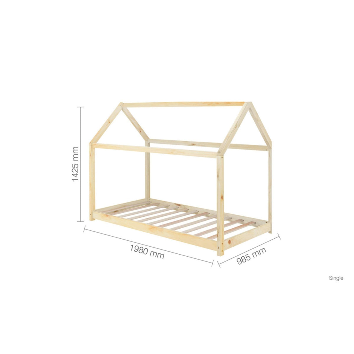 2026 House Bed - Natural Pine