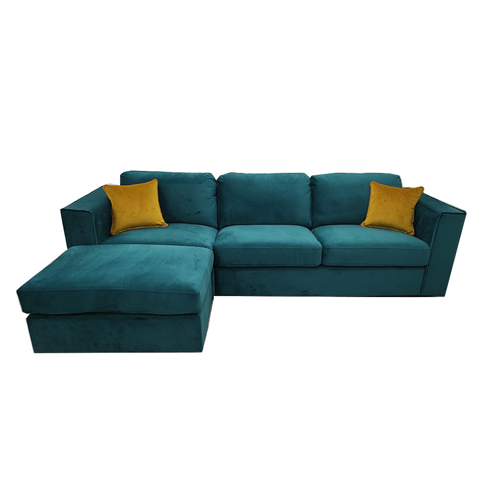 2026 Hamilton 4 piece Corner Sofa -  Teal Green - Nimbus Beds