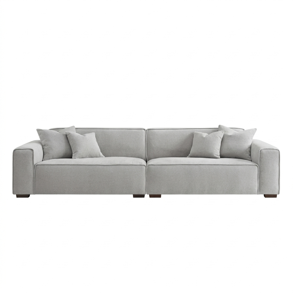 2026 Dunkeld 4 Seater Sofa - Pebble Boucle - Nimbus Beds
