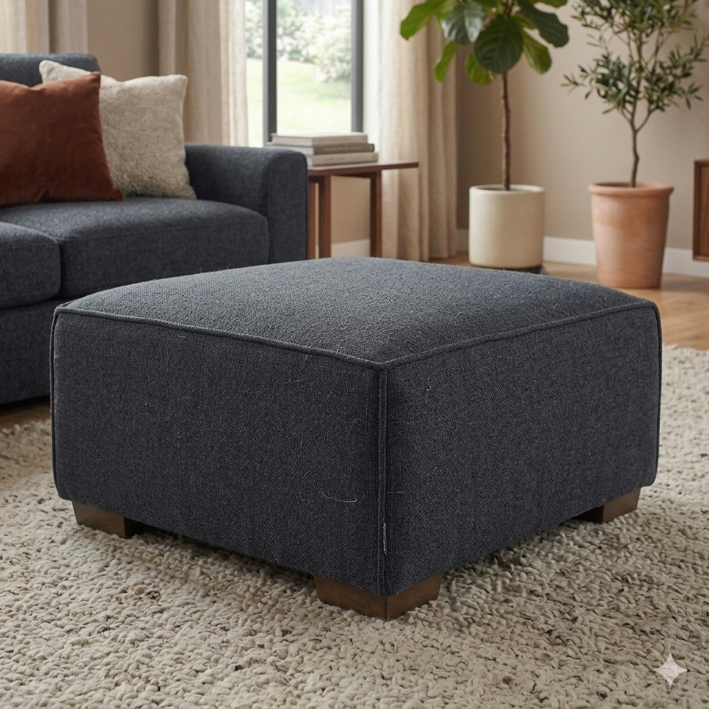 2026 Dunkeld Stool - Midnight Boucle - Nimbus Beds