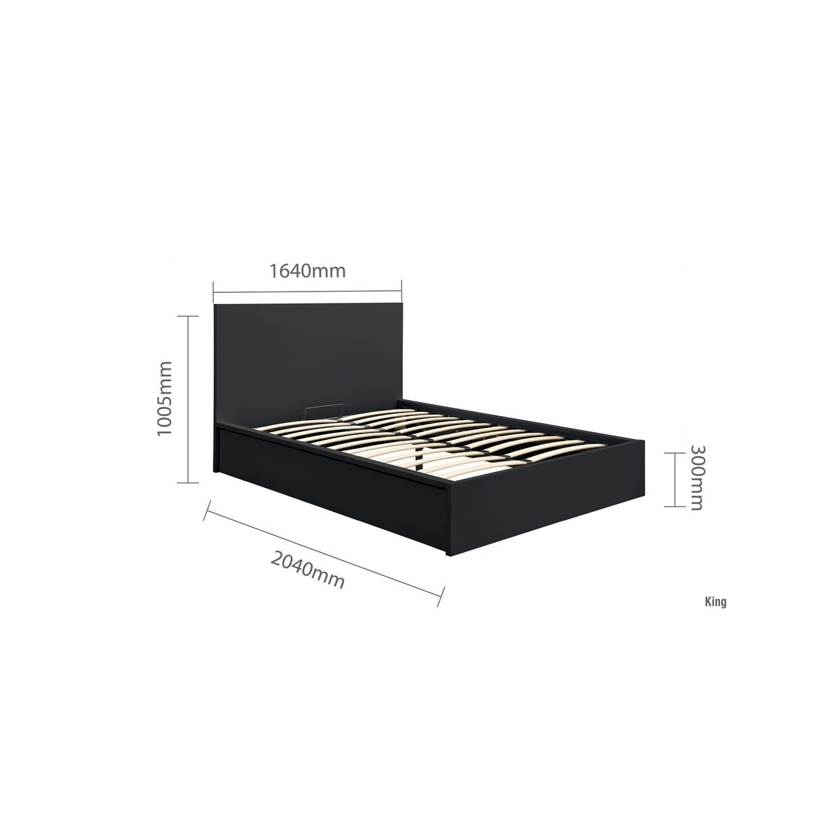 2026 Oslo Ottoman Bed - Black