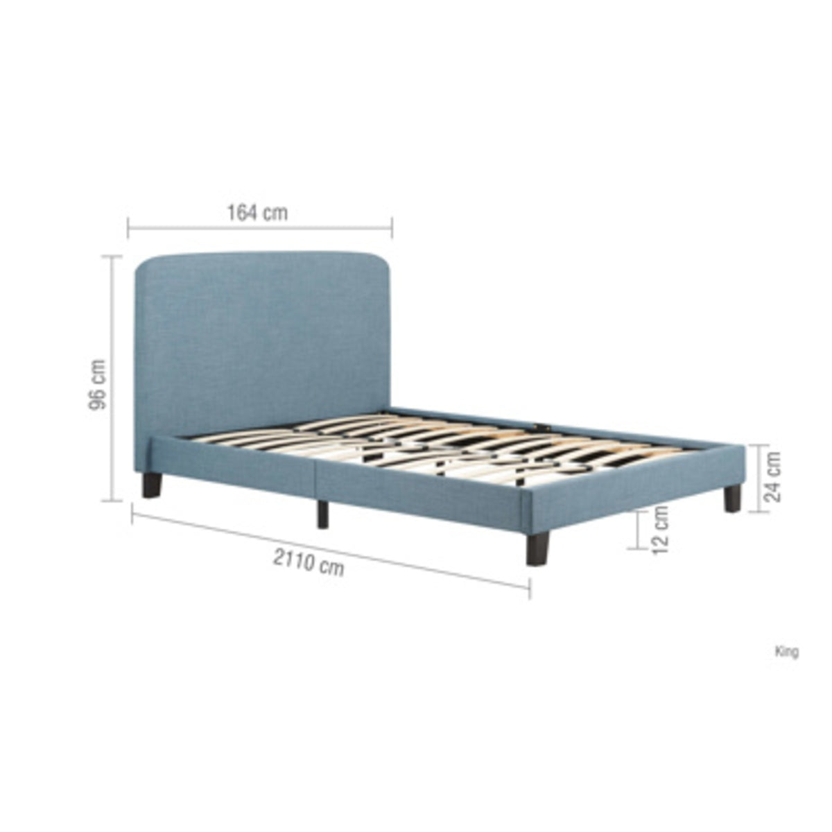 2026 Jacob Fabric Bed - French Blue