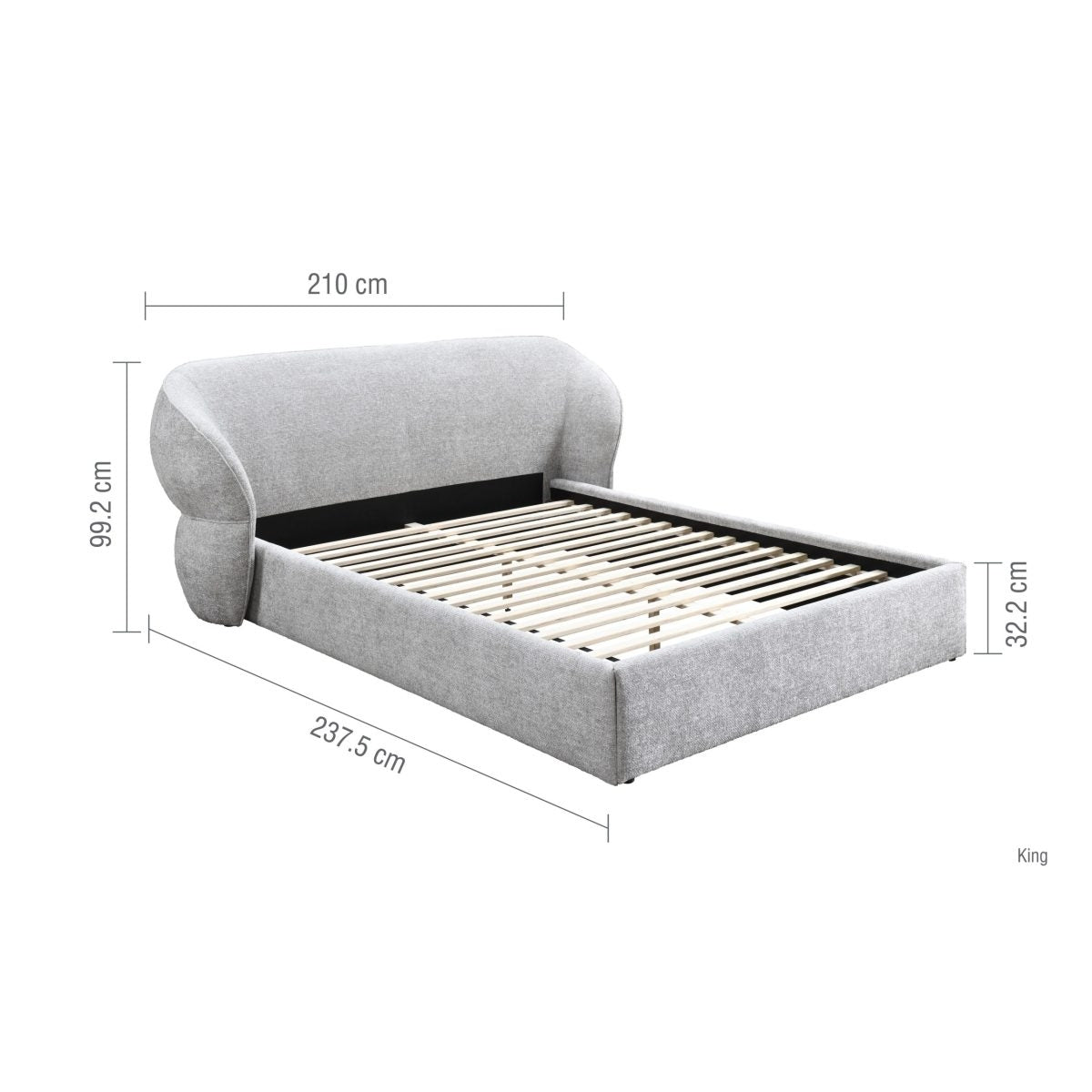 2026  Milan Bed - Grey