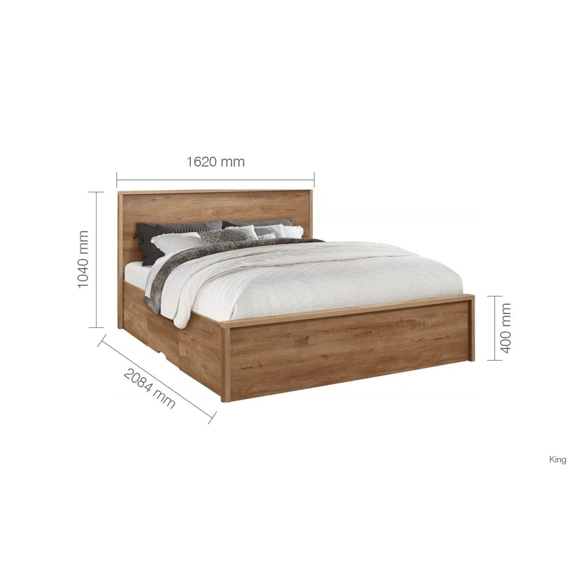 2026 Stockwell Bed - Rustic Oak Effect