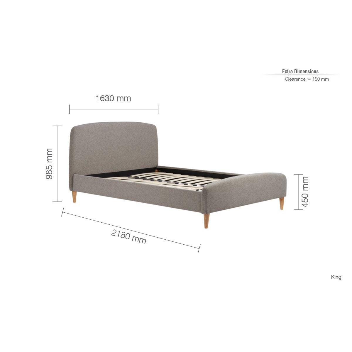 2026 Quebec Bed - Grey