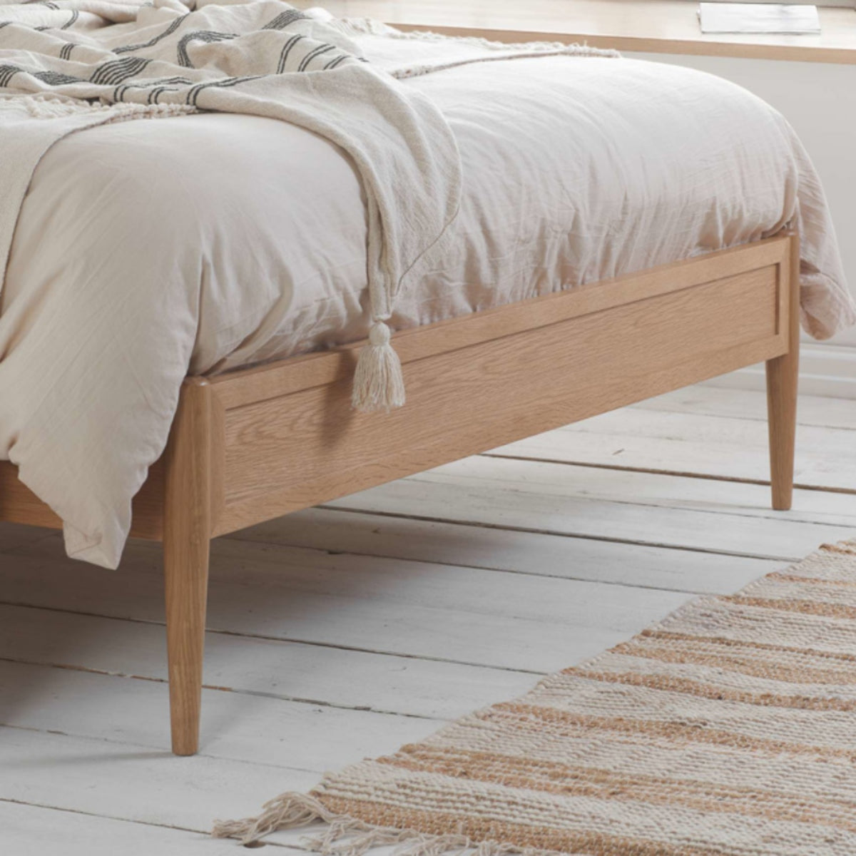 2026 Leonie Rattan Bed - Oak