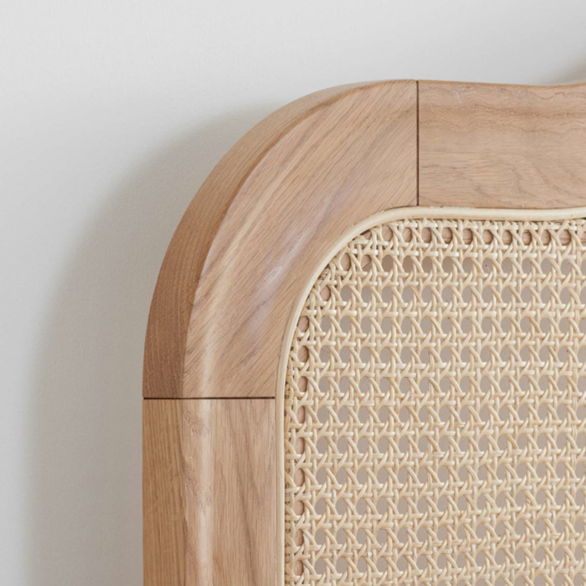 2026 Leonie Rattan Bed - Oak