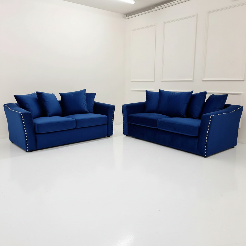 2026 Larkhall 3 & 2 Seater  -  Marine Blue - Nimbus Beds