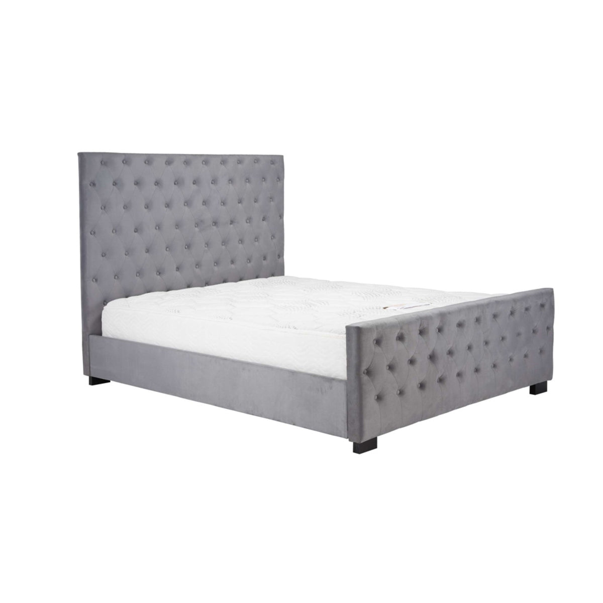 2026 Marquis Fabric Bed - Grey Velvet