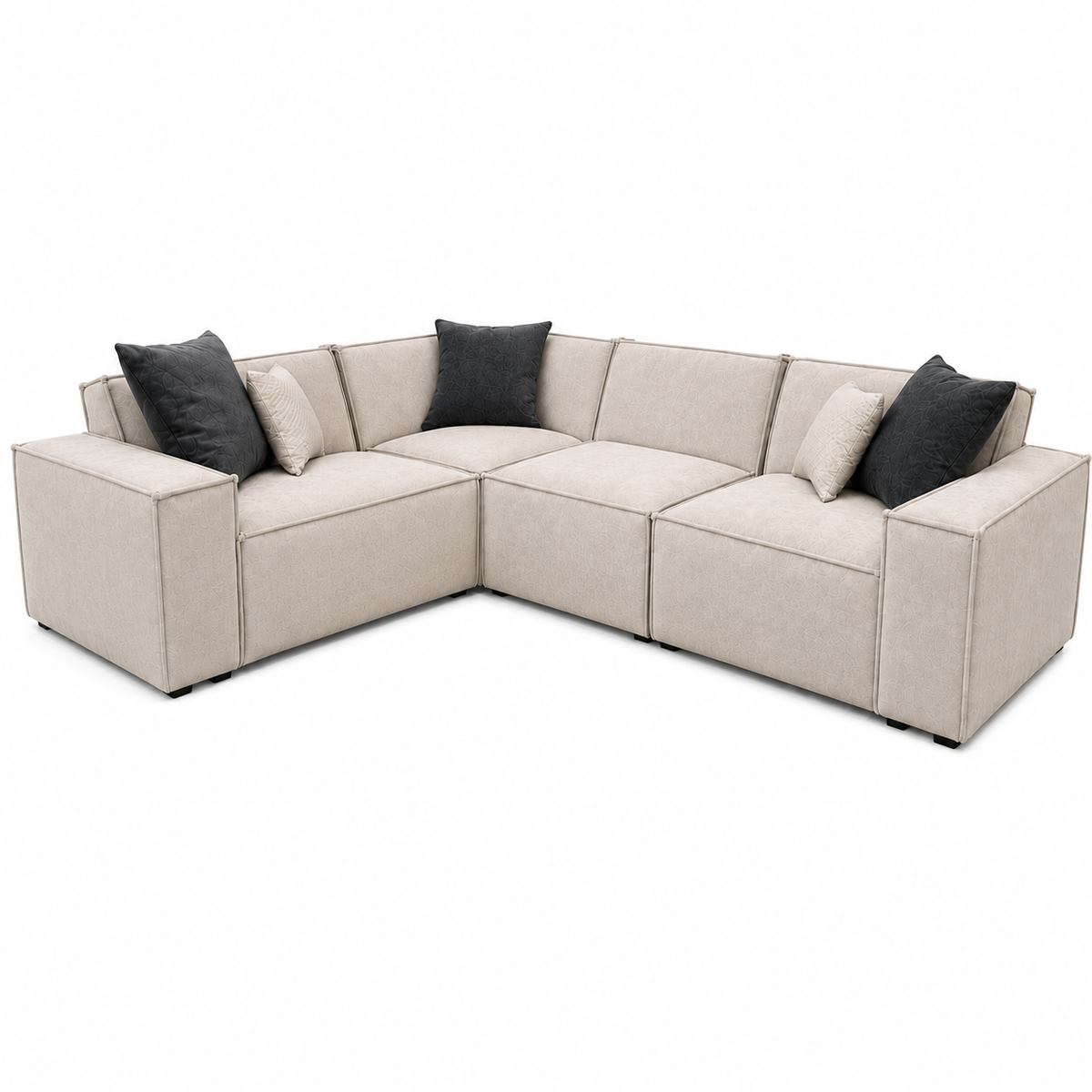 2026 Meigle Corner  Sofa -  Pebble Grey - Nimbus Beds