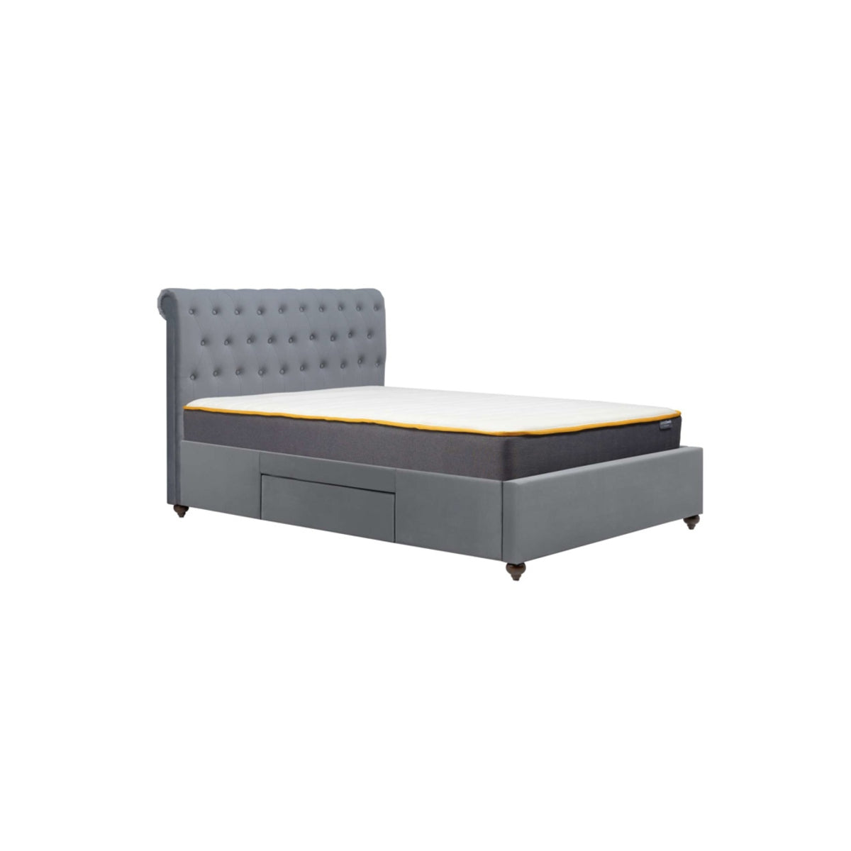 2026 Marlow Fabric Bed - Grey Velvet