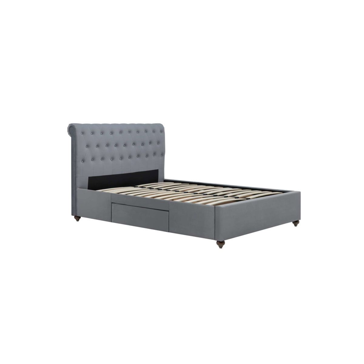 2026 Marlow Fabric Bed - Grey Velvet