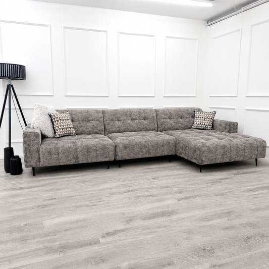 2026 Oakley 3 Piece Sofa - Mottled Grey - Nimbus Beds