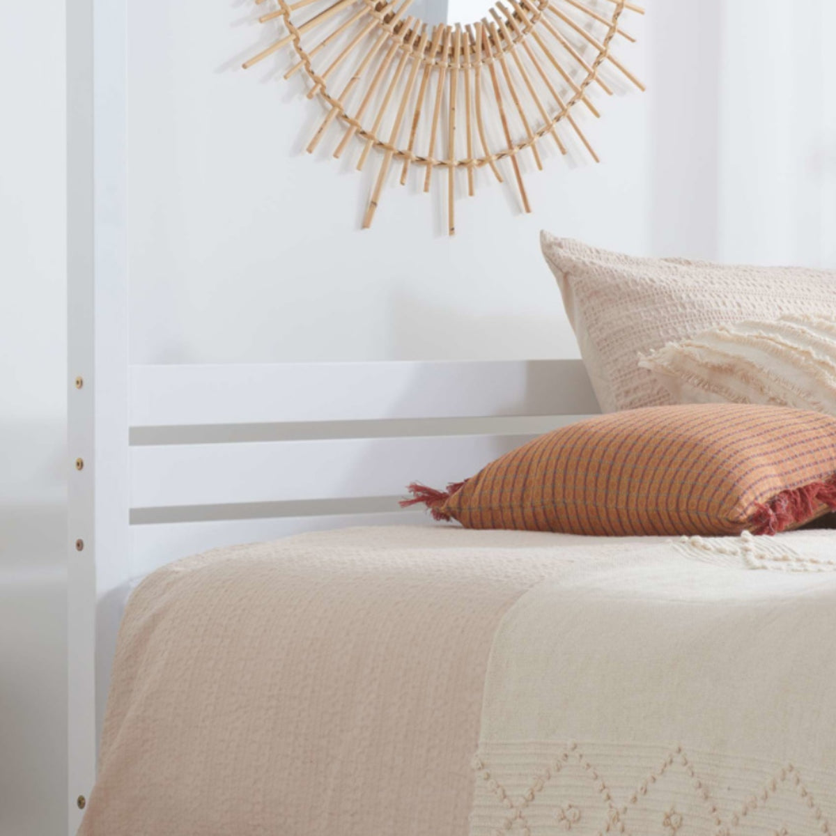 2026 Mercia Four Poster Bed - White