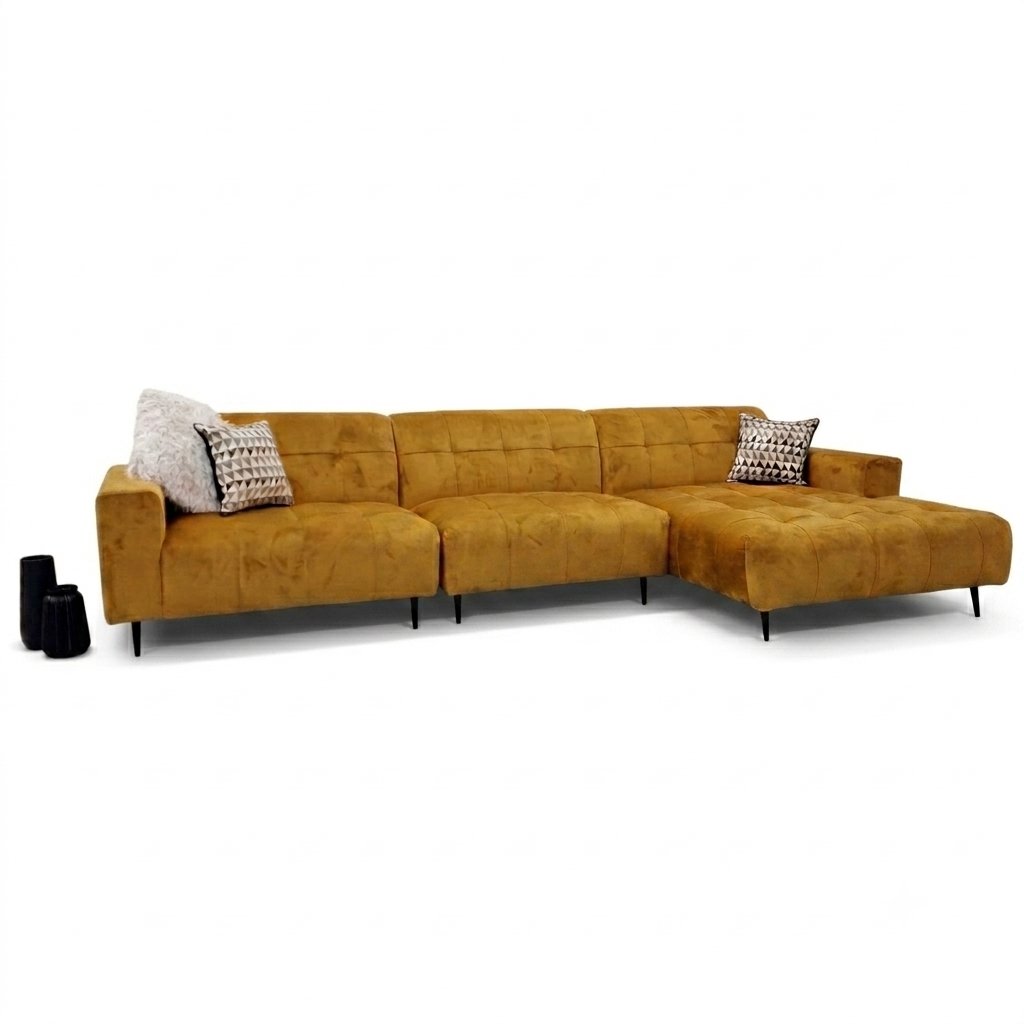 2026 Oakley 3 Piece Sofa - Mustard - Nimbus Beds