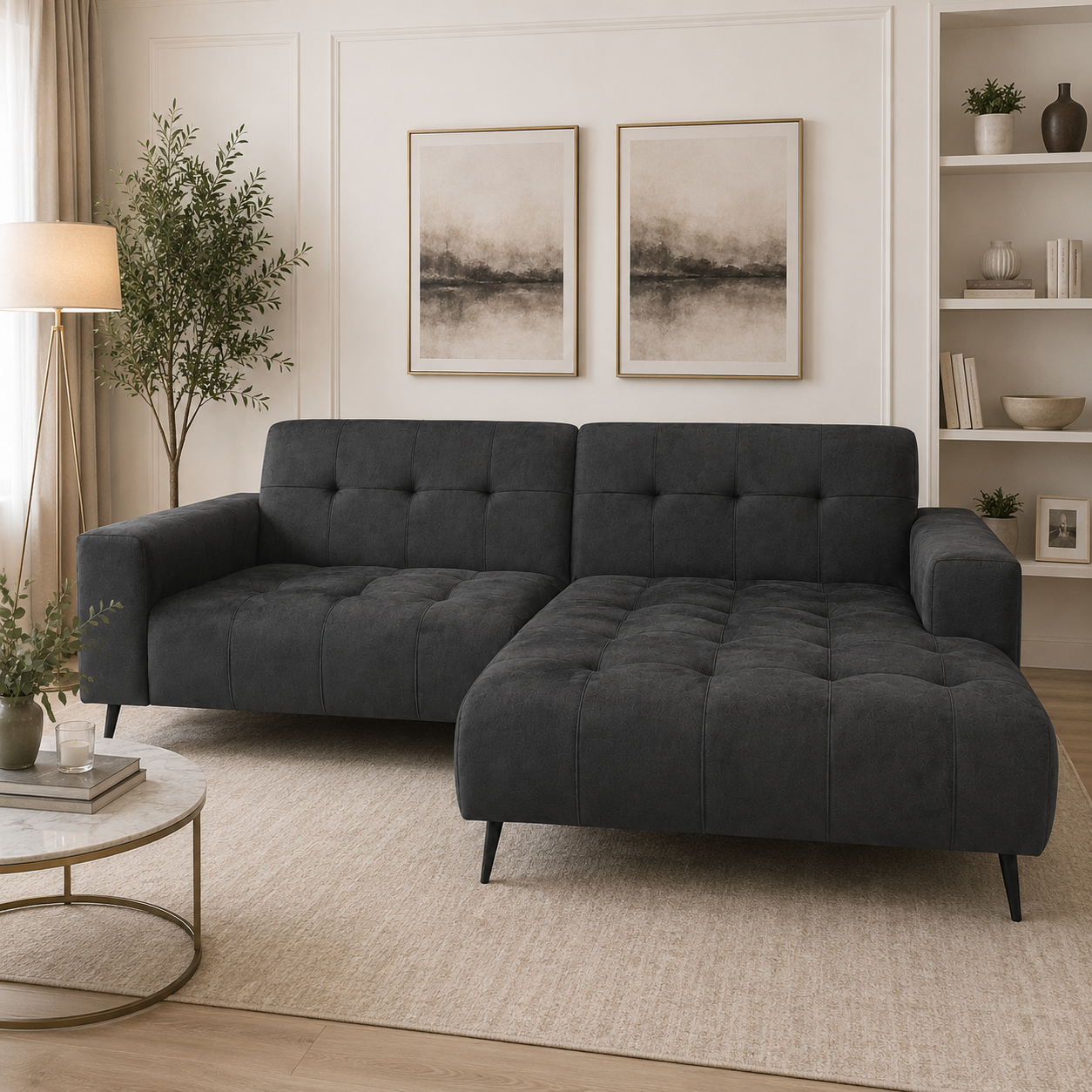 2026 Oakley 2 Piece Sofa - Steel Grey - Nimbus Beds