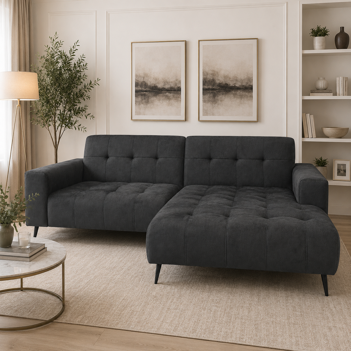 2026 Oakley 2 Piece Sofa - Steel Grey - Nimbus Beds