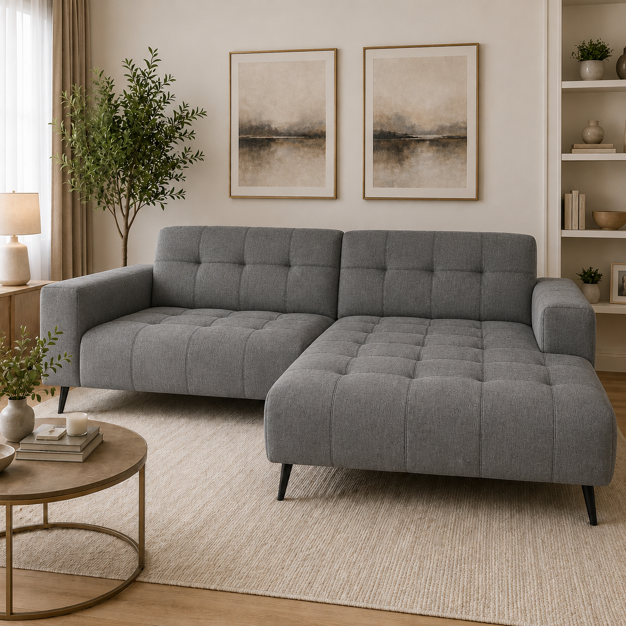 2026 Oakley 2 Piece Sofa - Grey - Nimbus Beds