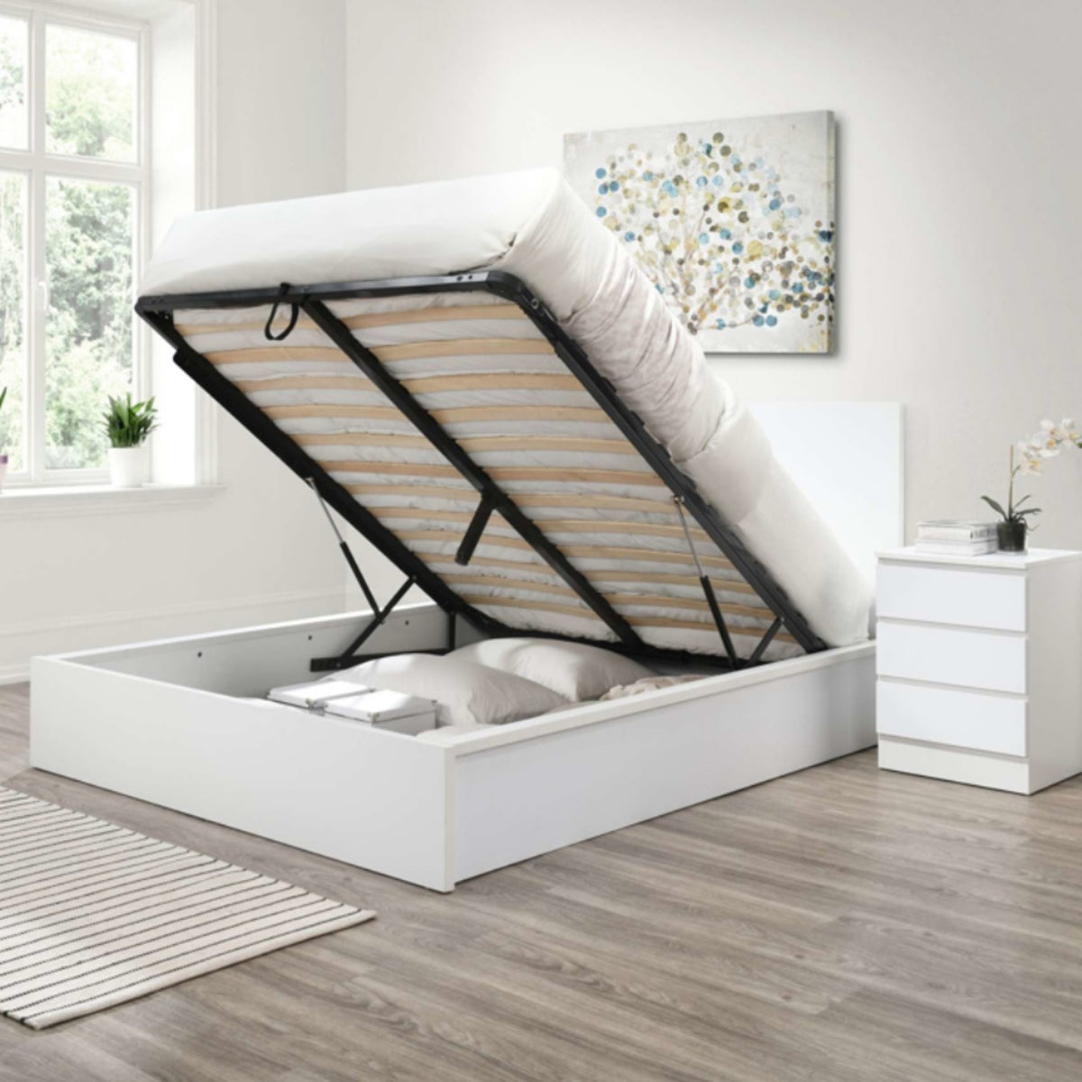2026 Oslo Ottoman Bed - White